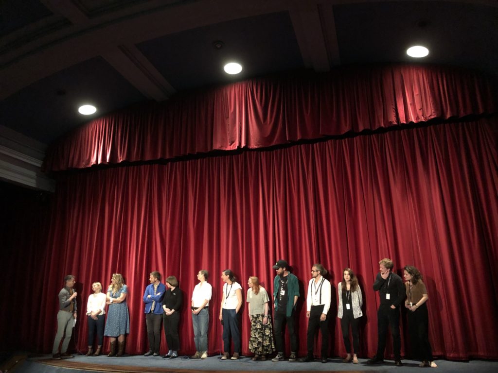 LoveLove's Production Coordinator Shannon Reeve discussing Chin Up at Edinburgh Film Festival